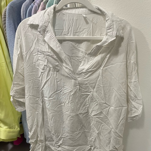 White Amazon Swimsuit Coverup Sz L - Picture 1 of 3